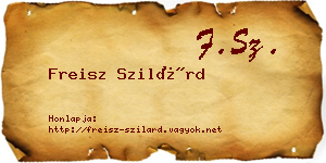 Freisz Szilárd névjegykártya
